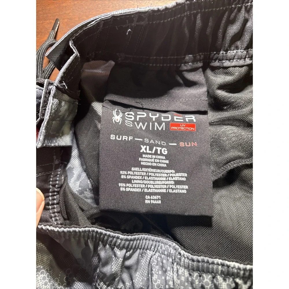 NWT Spyder‎ Swim Shorts Sz XL. UV Protection, Breathable, Mesh Liner.